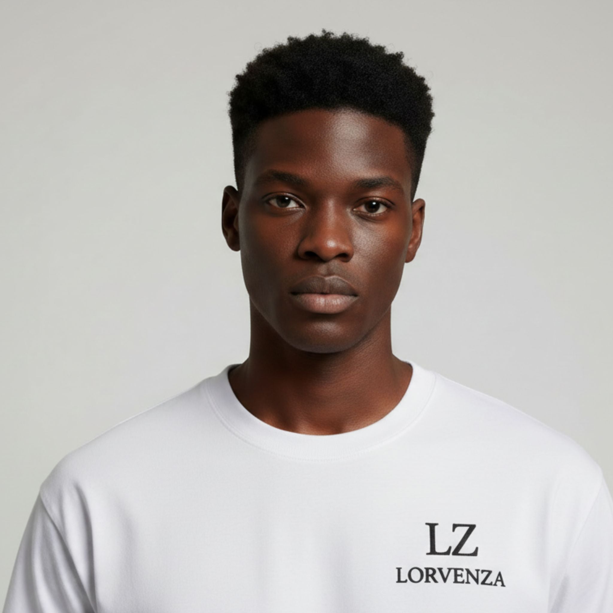 T-shirt LZ Printed Branca Close Up